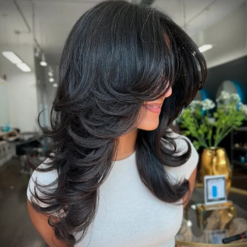 Butterfly Haircut For Medium Hair With Highlights